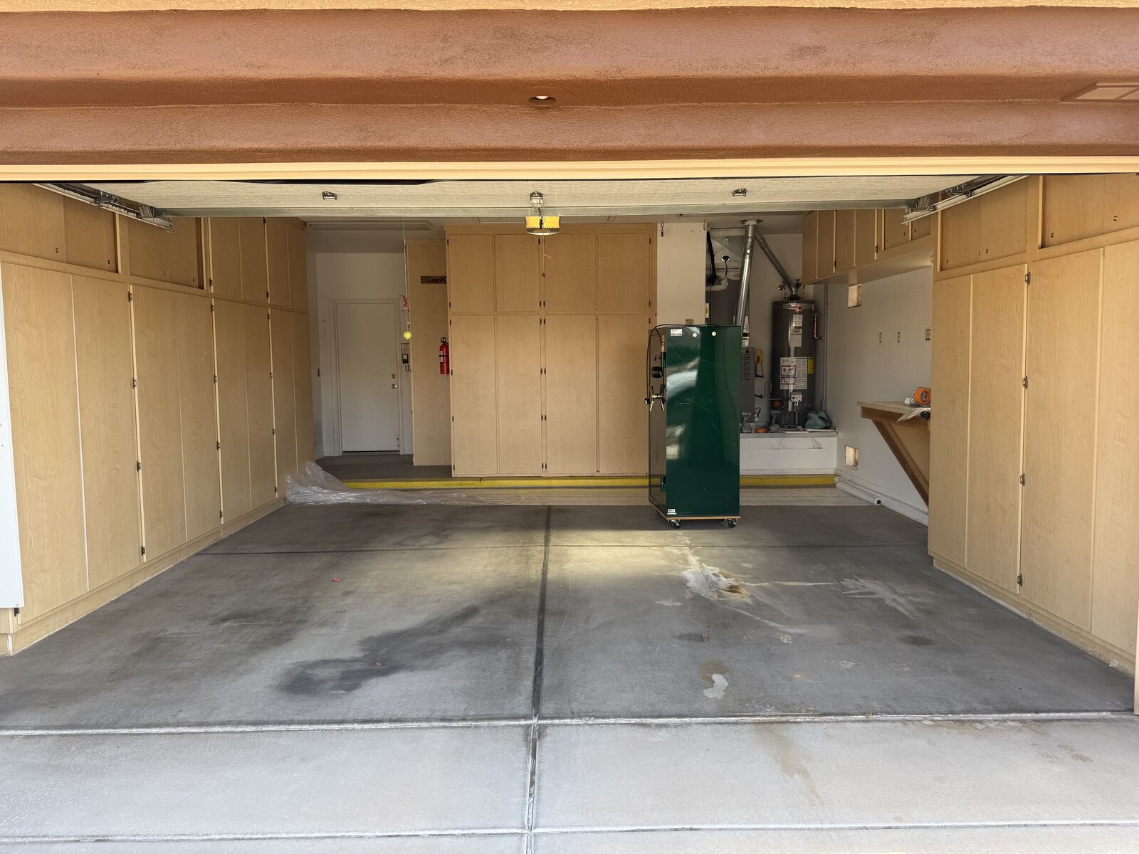 Garage floor before coating